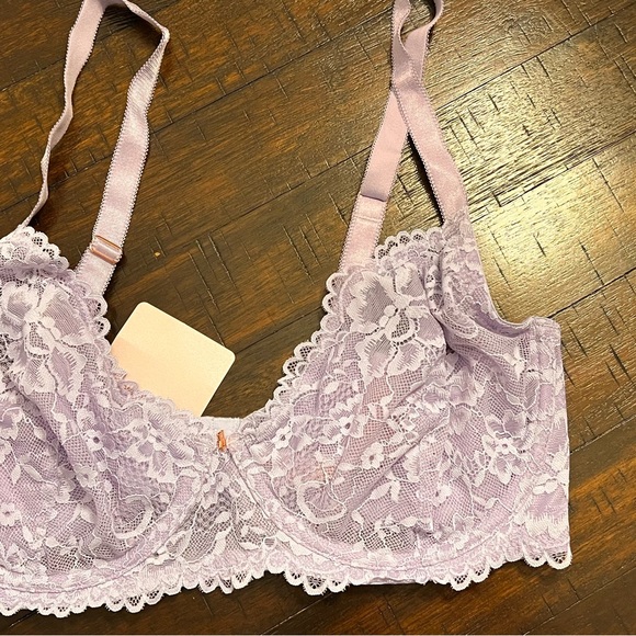 Savage X Fenty by Rihanna lavender Satin Bra 36DD - Picture 2 of 8